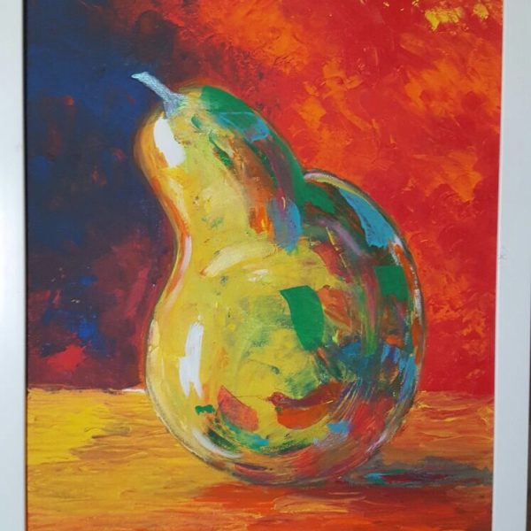 Title : Pear Series Size: 16”x20” Medium: Acrylic on Canvas